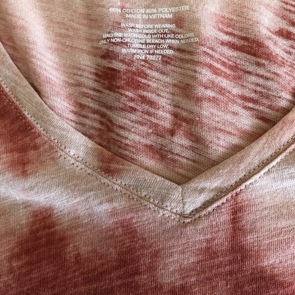 Terra cotta tie dye long sleeve tee - Picture 4 of 4